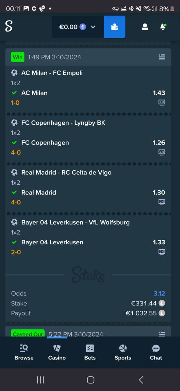 Winning Bet Slip #11
