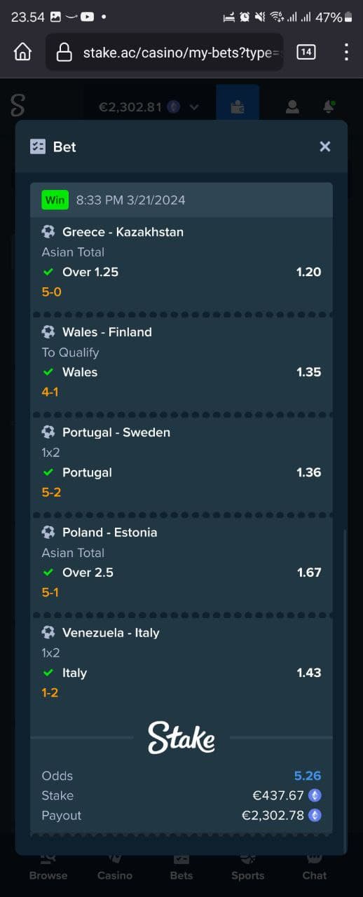 Winning Bet Slip #14