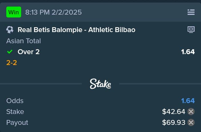 Winning Bet Slip #20