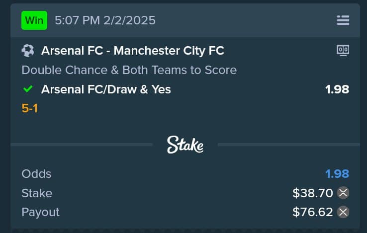 Winning Bet Slip #21