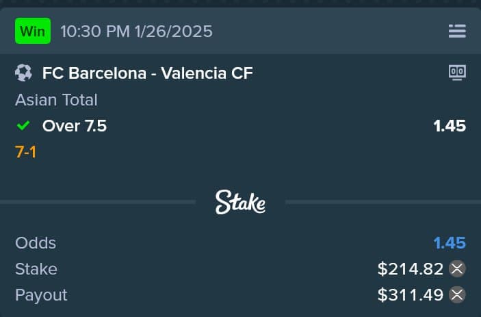 Winning Bet Slip #22