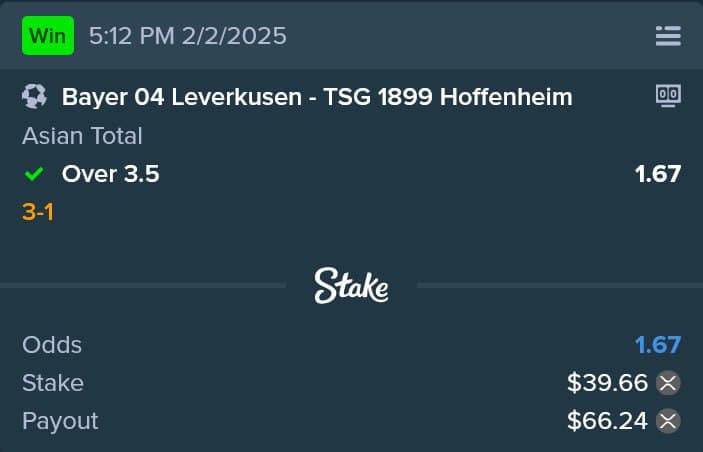 Winning Bet Slip #24